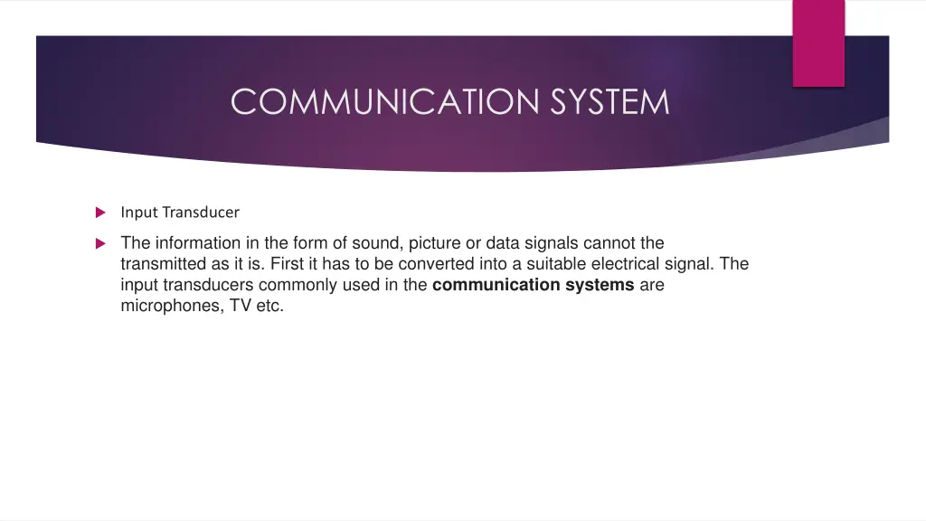 communication system