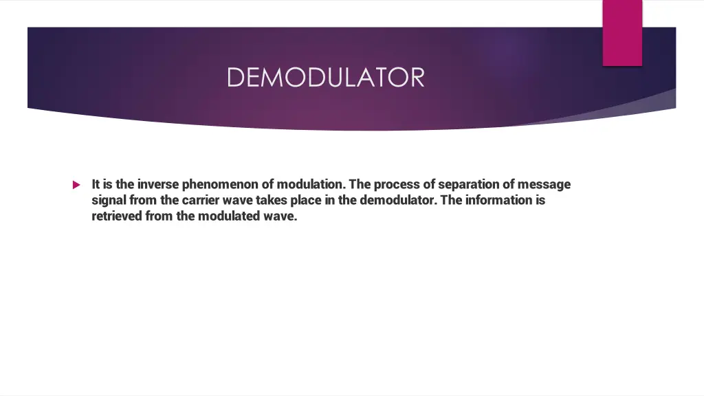 demodulator