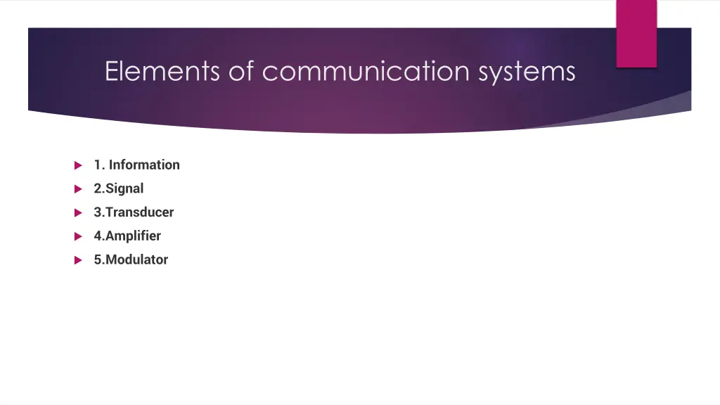 elements of communication systems