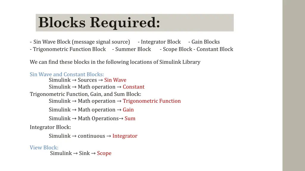 blocks required 1