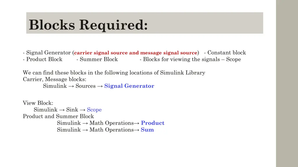 blocks required
