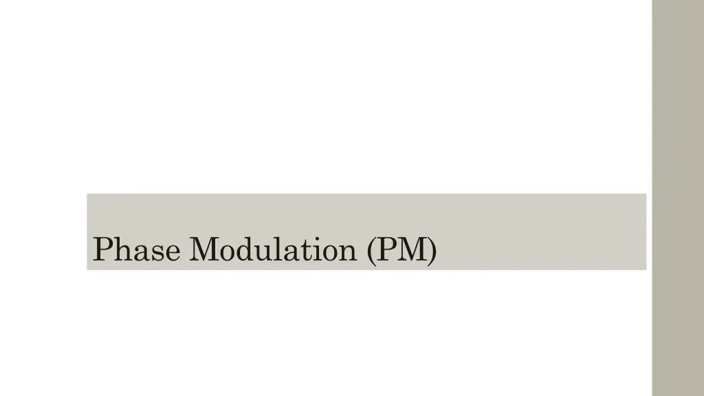 phase modulation pm