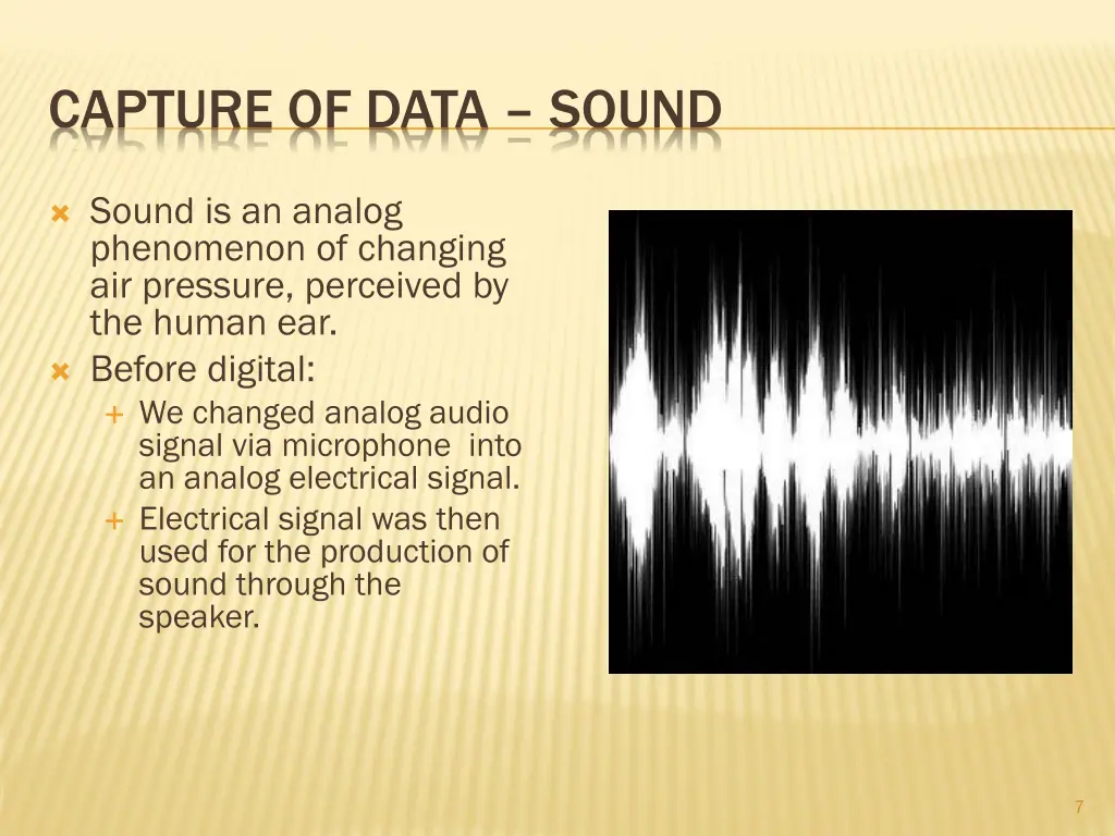 capture of data sound