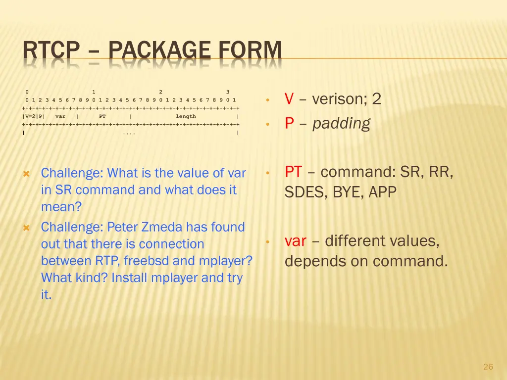 rtcp package form