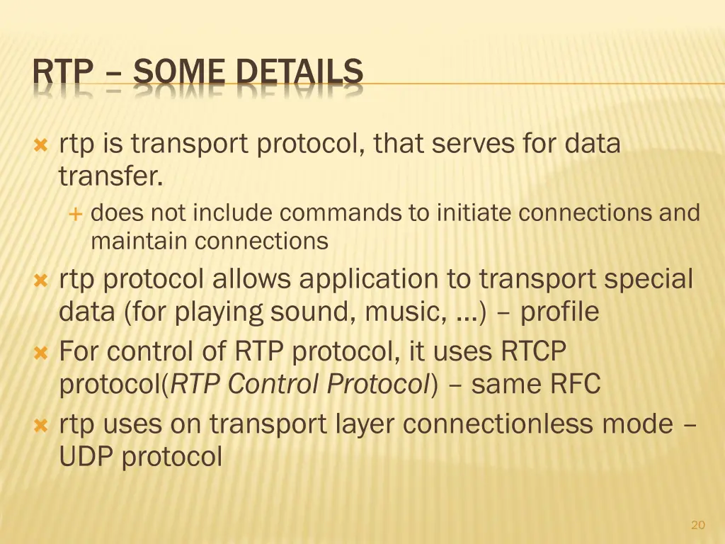 rtp some details