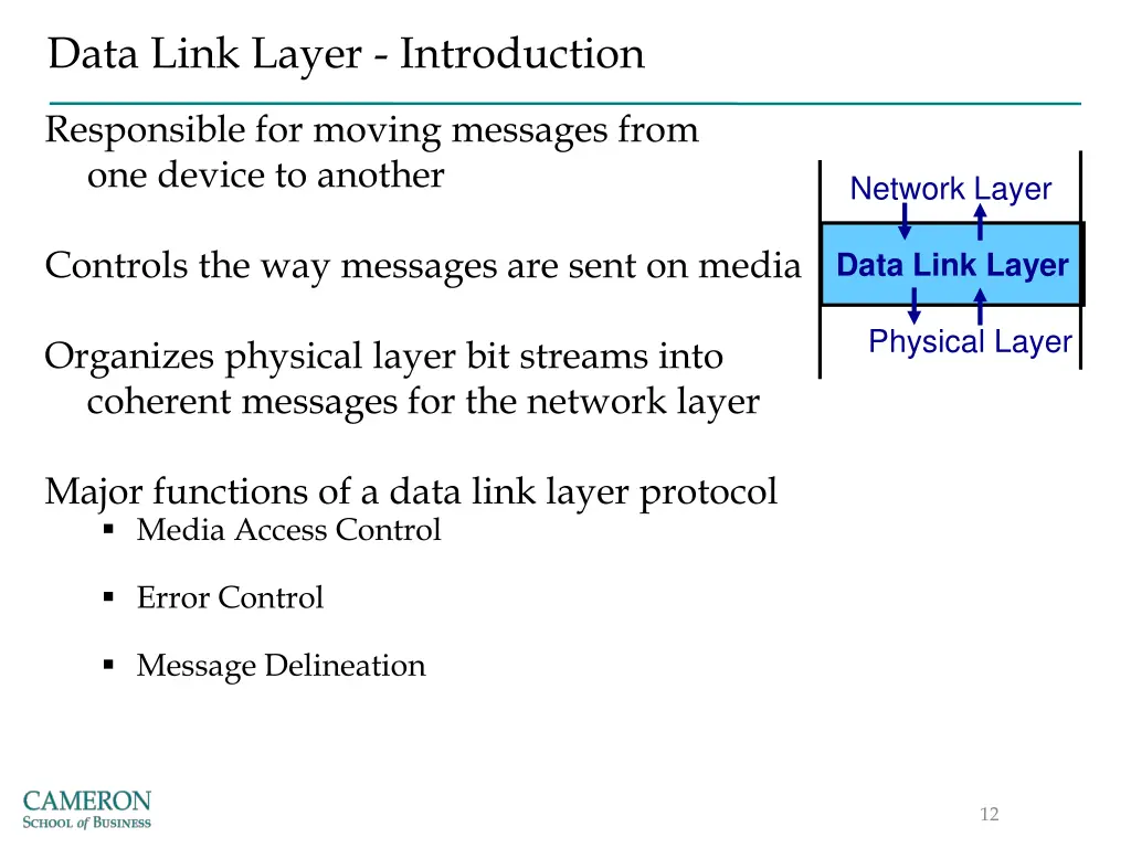 data link layer introduction
