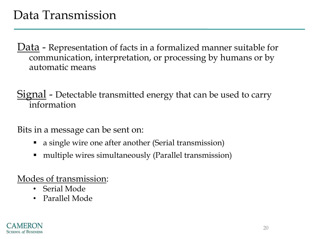 data transmission