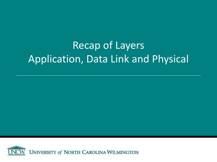 recap of layers