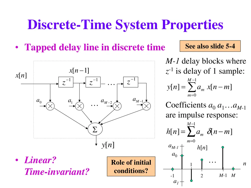 discrete time system properties