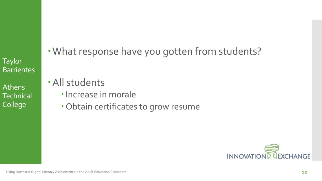 what response have you gotten from students 3
