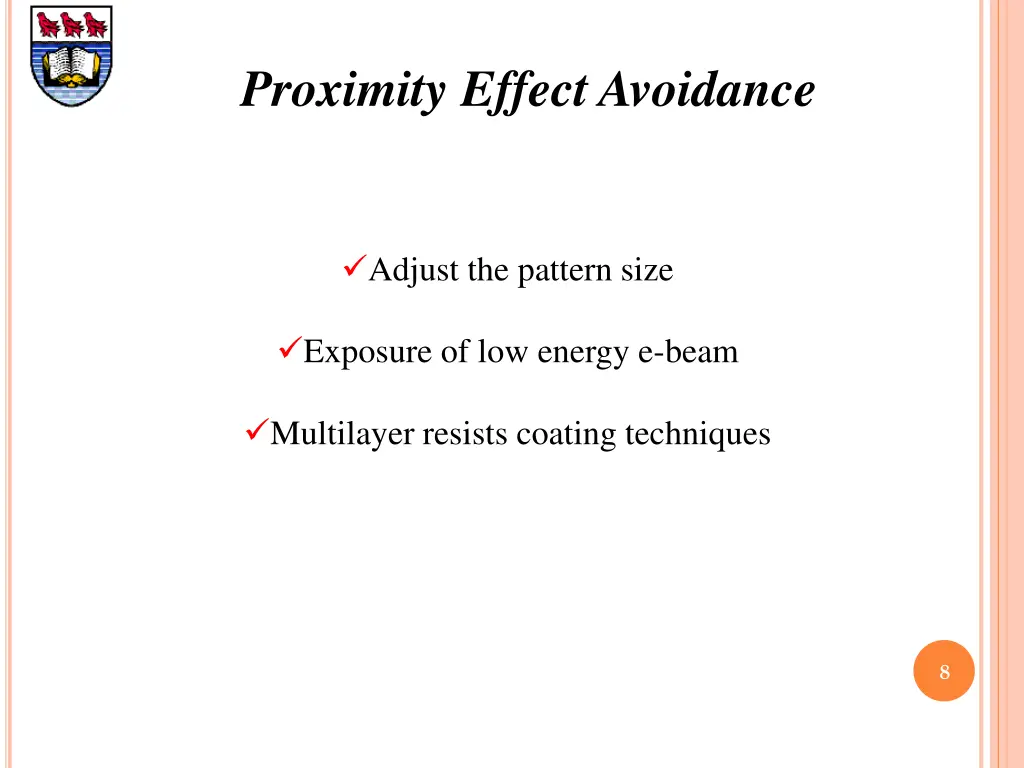 proximity effect avoidance