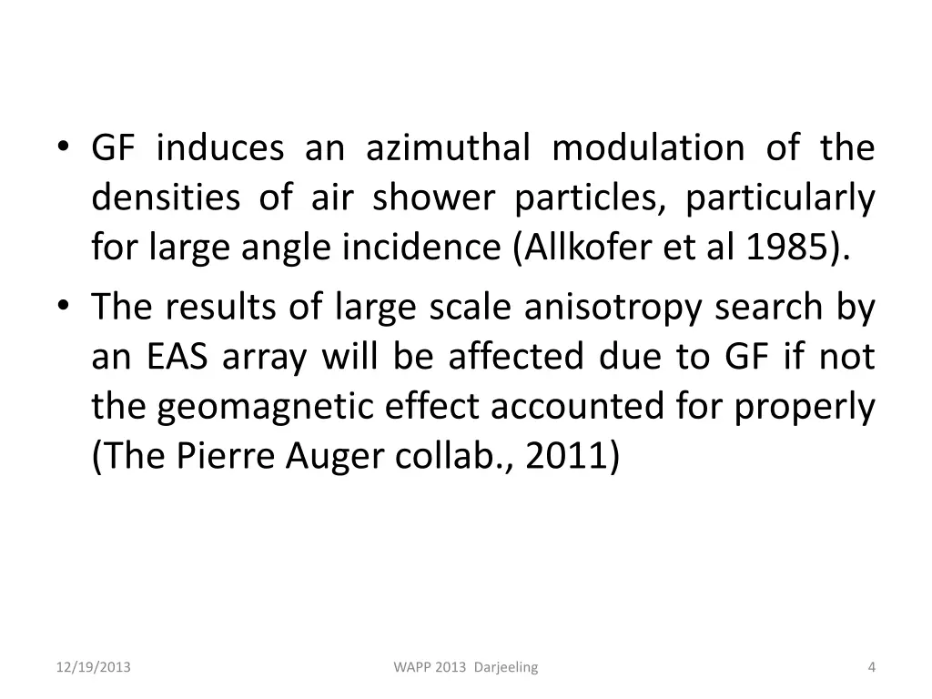gf induces an azimuthal modulation