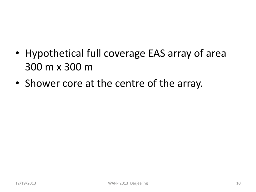 hypothetical full coverage eas array of area