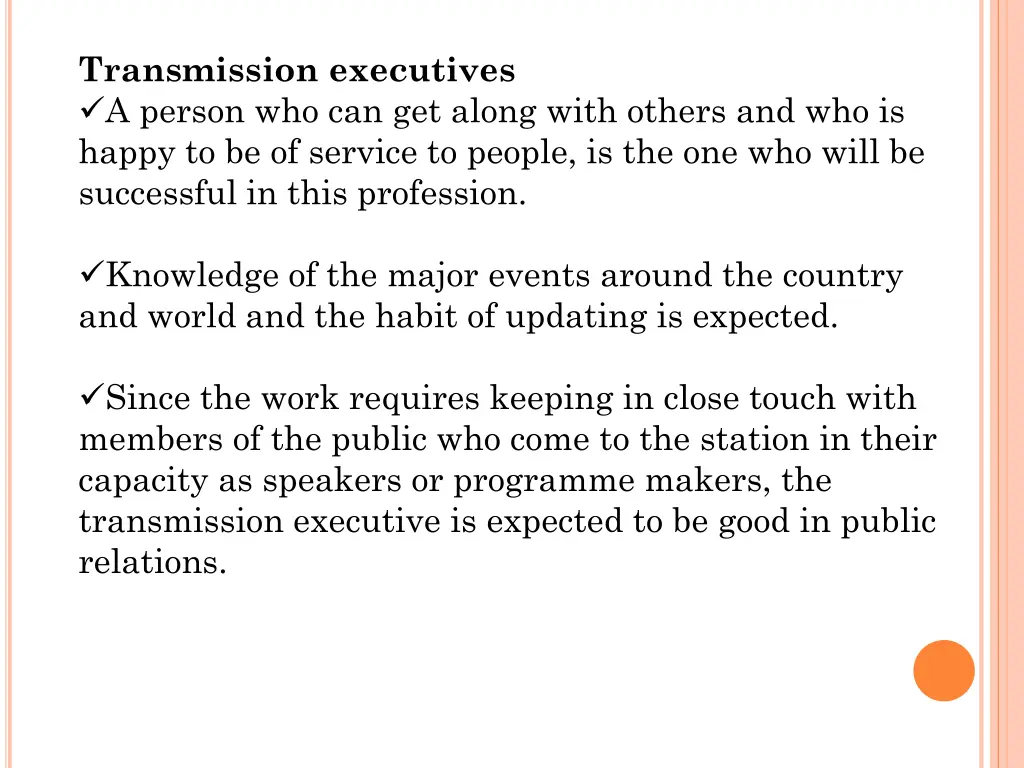 transmission executives a person