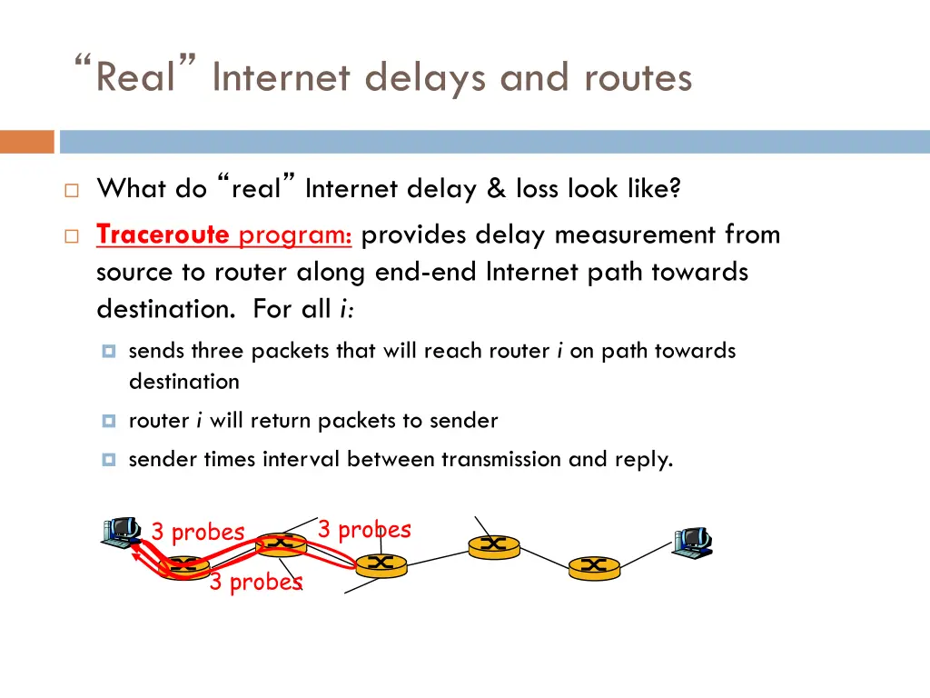 real internet delays and routes