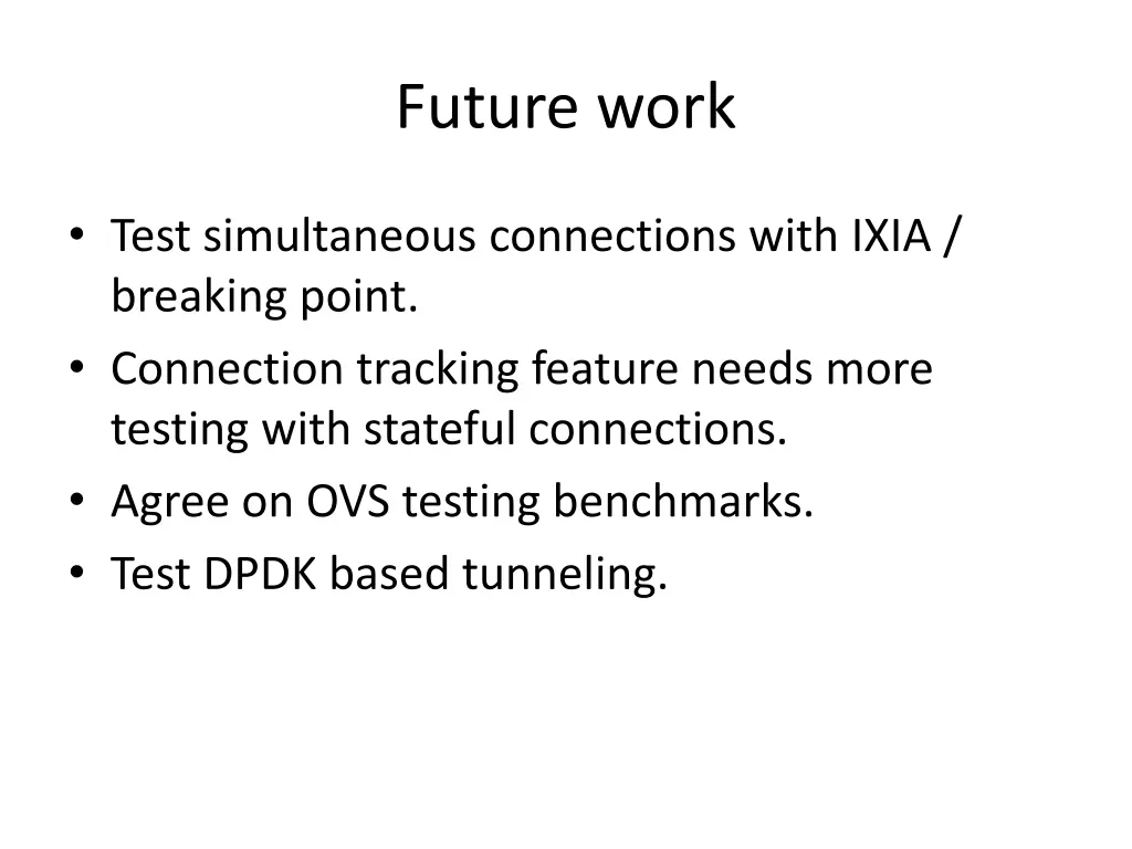 future work