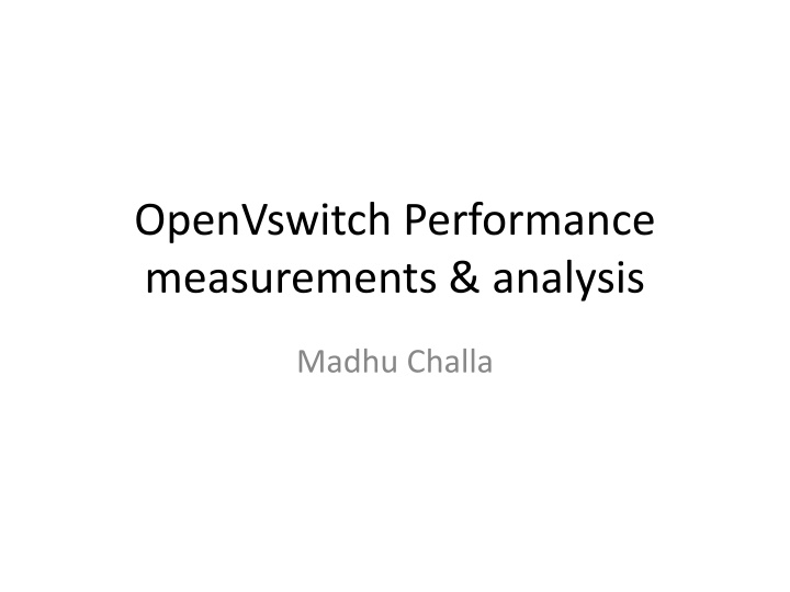 openvswitch performance measurements analysis