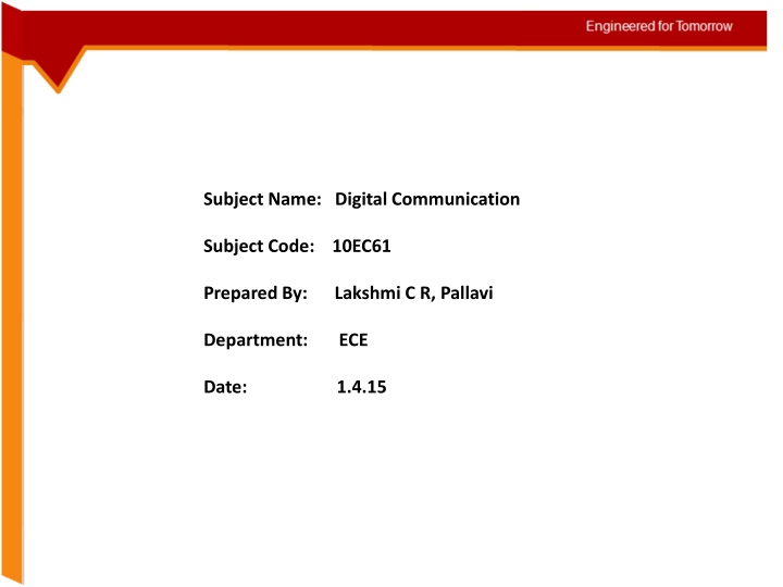 subject name digital communication subject code