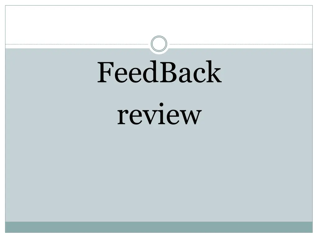 feedback review