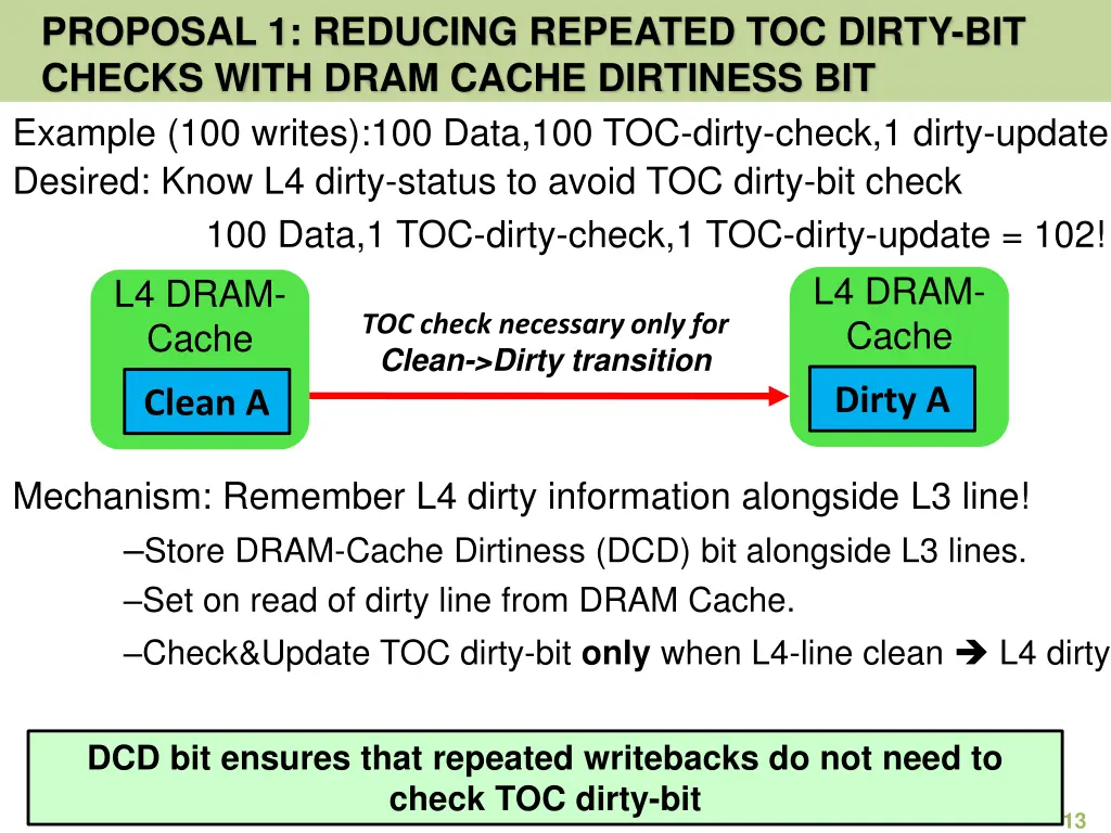proposal 1 reducing repeated toc dirty bit checks