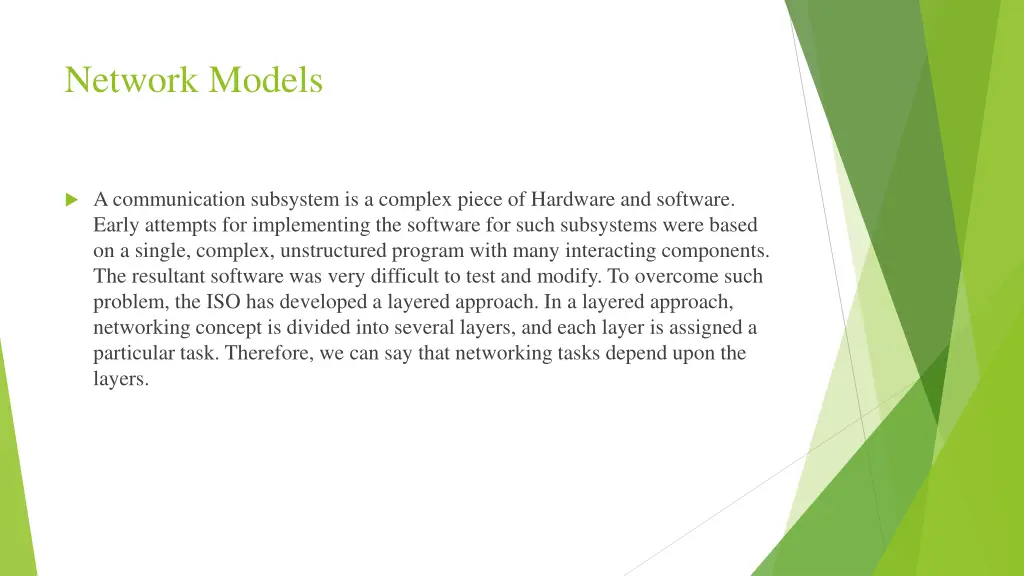 network models