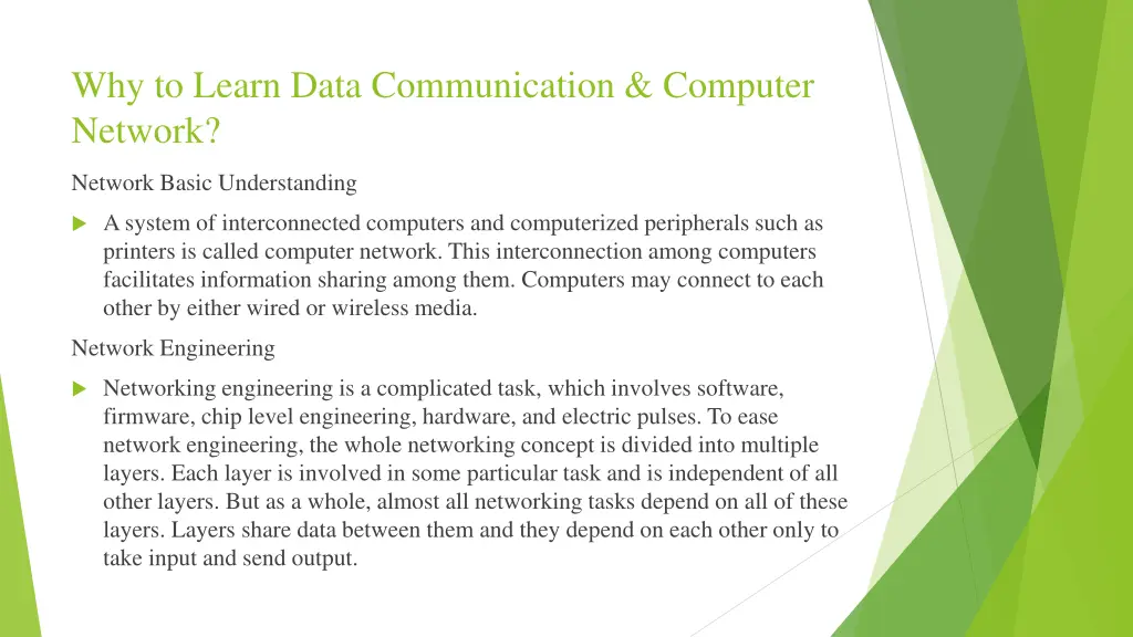 why to learn data communication computer network