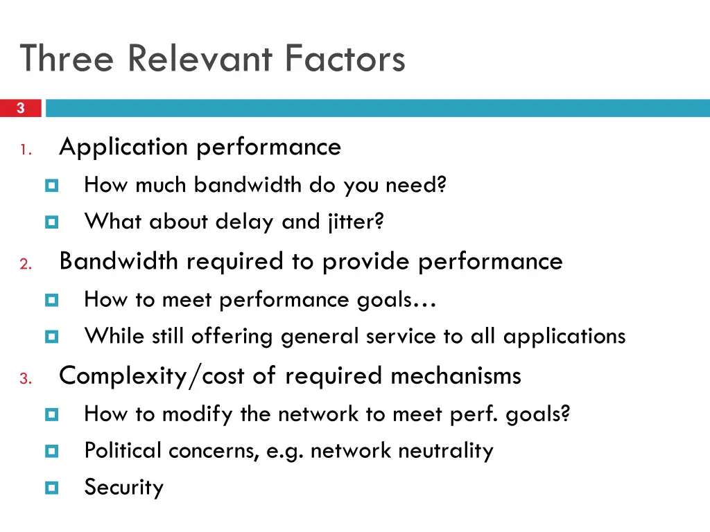 three relevant factors
