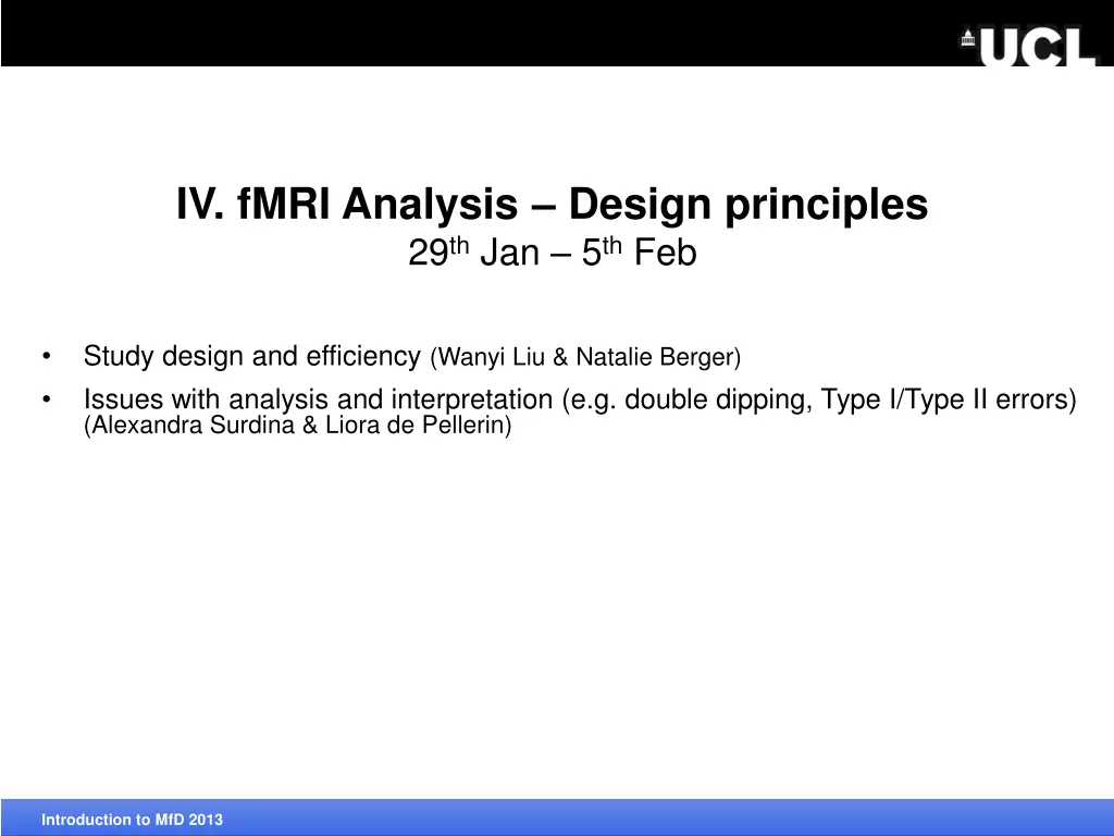 iv fmri analysis design principles 1