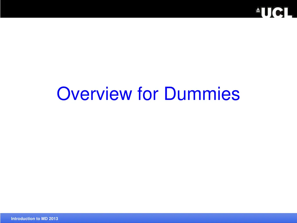 overview for dummies
