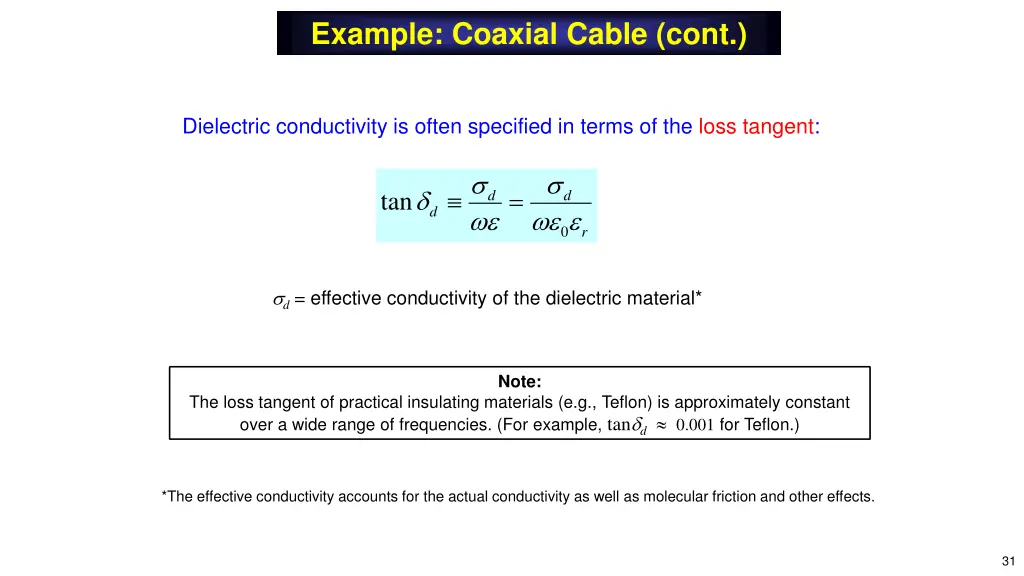 example coaxial cable cont