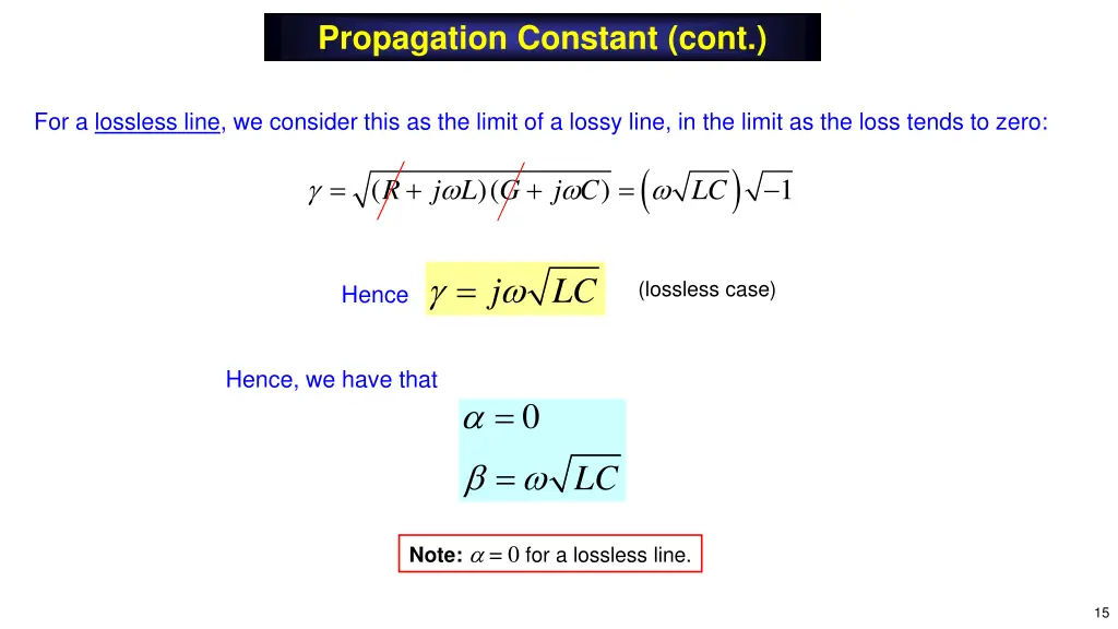 propagation constant cont 1