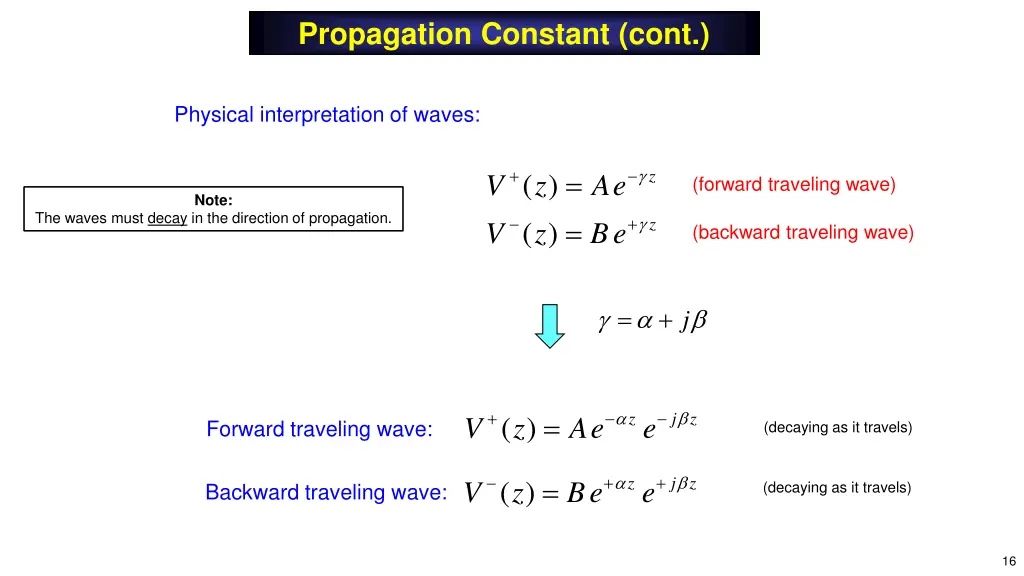 propagation constant cont 2