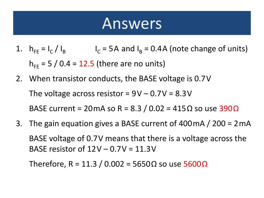 answers