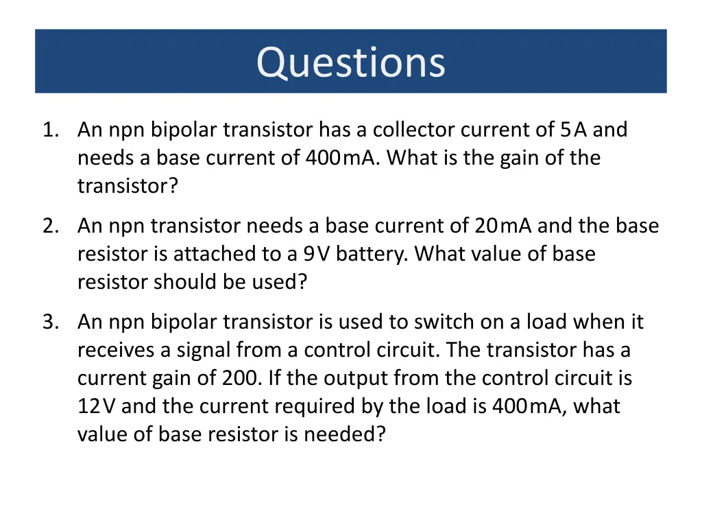 questions