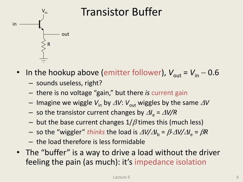 transistor buffer