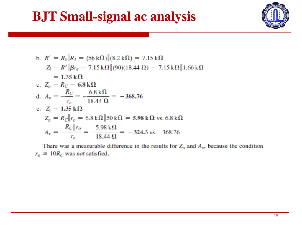 bjt small signal ac analysis 10