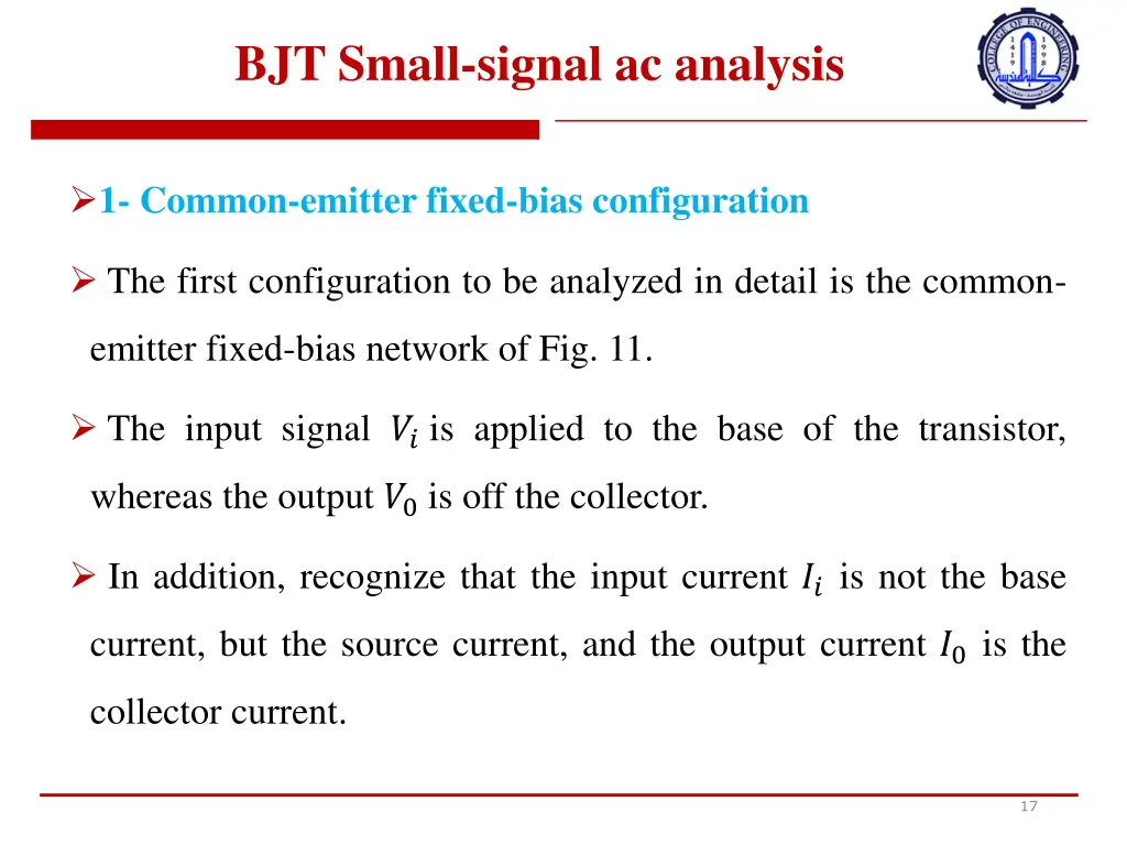 bjt small signal ac analysis