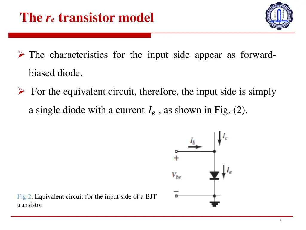 the r e transistor model 1