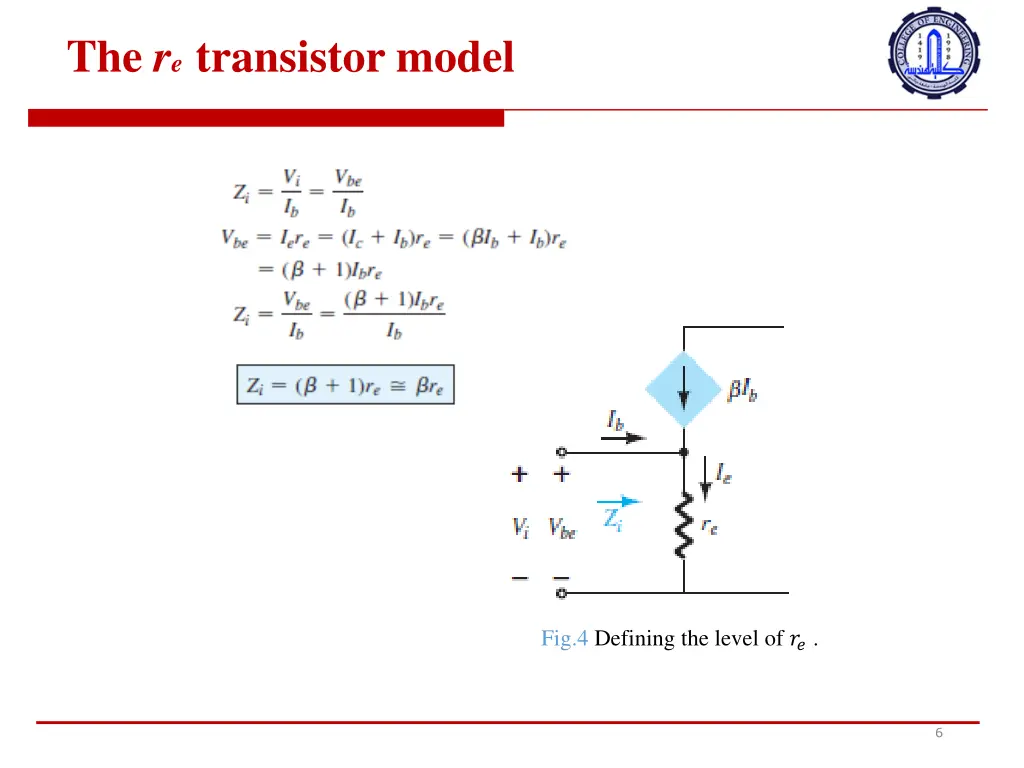 the r e transistor model 4
