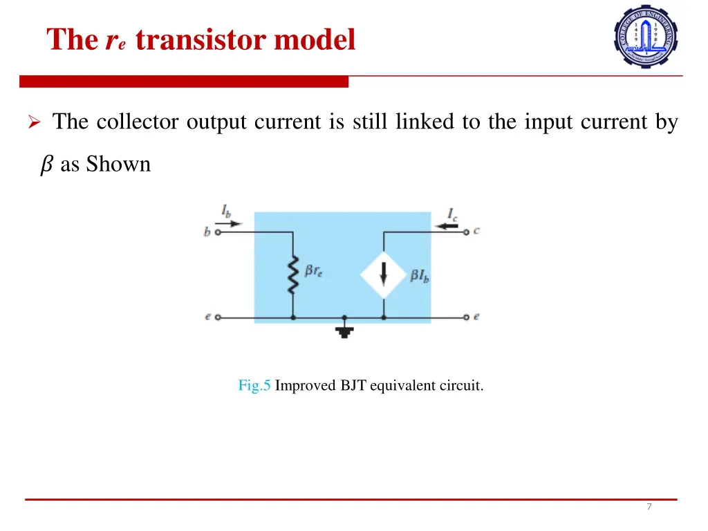 the r e transistor model 5