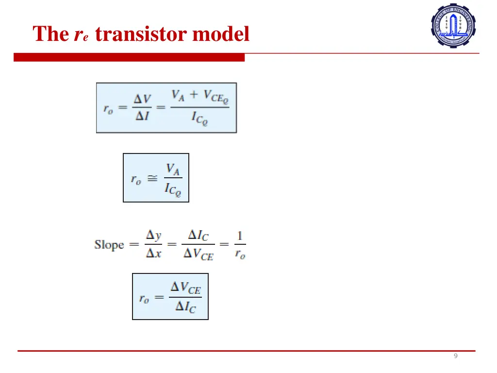 the r e transistor model 7