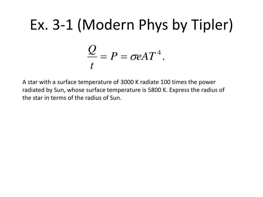 ex 3 1 modern phys by tipler