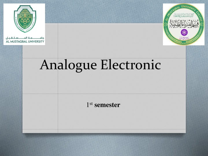 analogue electronic