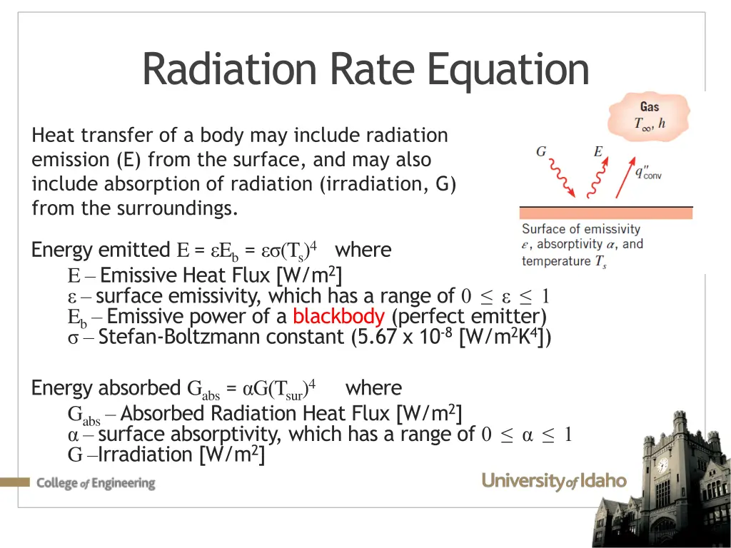 radiation rate equation