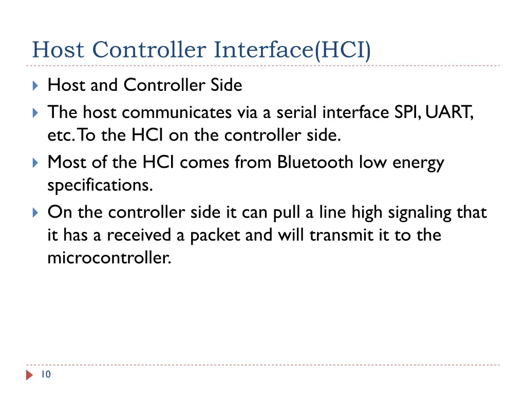 host controller interface hci