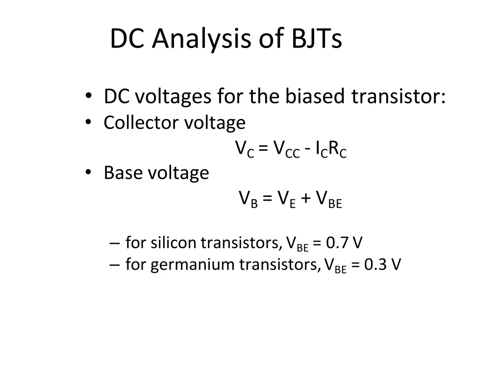 dc analysis of bjts 1