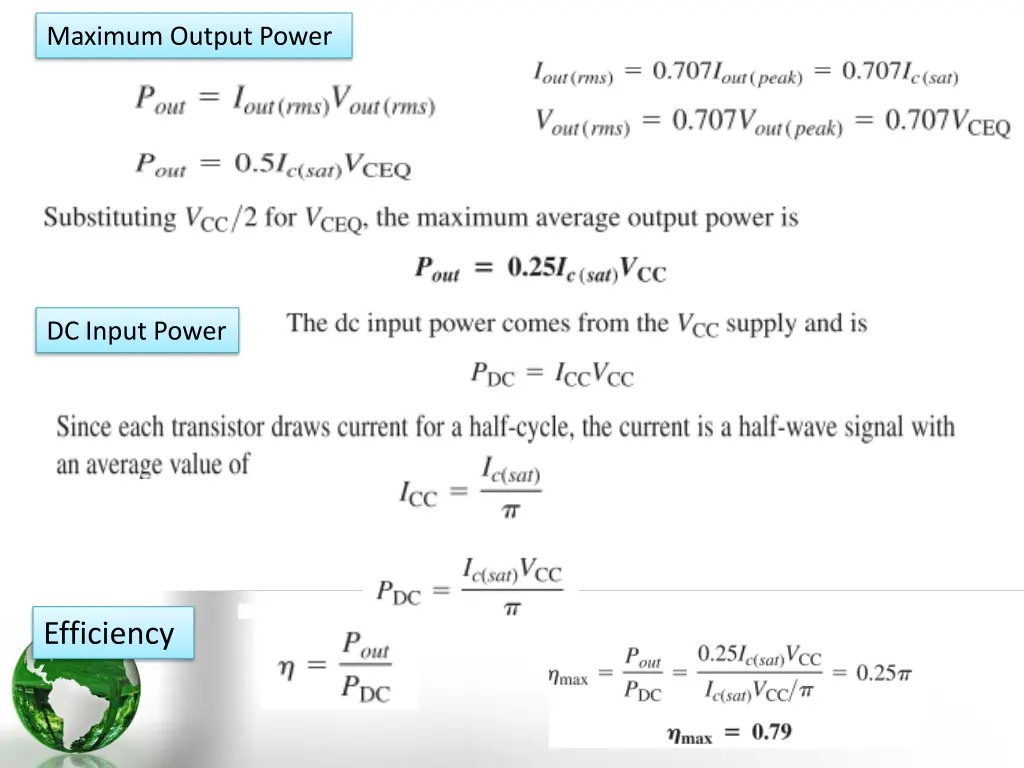 maximum output power