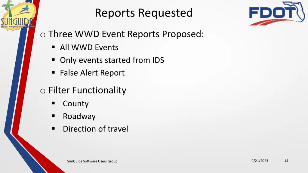 reports requested