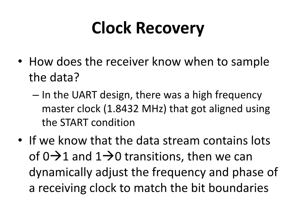 clock recovery