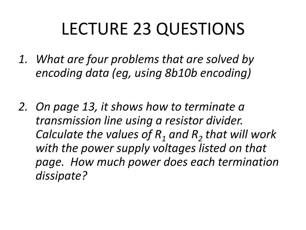 lecture 23 questions